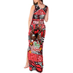 Custom Bombers Rugby Merry Christmas Tank Maxi Dress Indigenous Australian Art