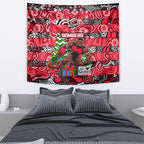 Bombers Football Merry Christmas Tapestry Indigenous Australian Art
