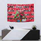 Bombers Football Merry Christmas Tapestry Indigenous Australian Art
