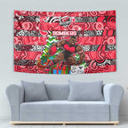 Bombers Football Merry Christmas Tapestry Indigenous Australian Art