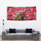 Bombers Football Merry Christmas Tapestry Indigenous Australian Art