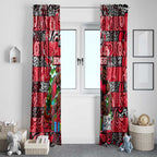 Bombers Football Merry Christmas Window Curtain Indigenous Australian Art