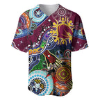 Personalised Broncos NAIDOC Week 2024 Baseball Jersey Australia Aboriginal Dot Painting