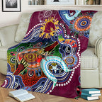 Personalised Broncos NAIDOC Week 2024 Blanket Australia Aboriginal Dot Painting