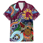 Personalised Broncos NAIDOC Week 2024 Family Matching Tank Maxi Dress and Hawaiian Shirt Australia Aboriginal Dot Painting