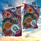 Personalised Broncos NAIDOC Week 2024 Garden Flag Australia Aboriginal Dot Painting