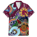 Personalised Broncos NAIDOC Week 2024 Hawaiian Shirt Australia Aboriginal Dot Painting