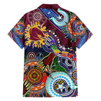 Personalised Broncos NAIDOC Week 2024 Hawaiian Shirt Australia Aboriginal Dot Painting