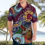 Personalised Broncos NAIDOC Week 2024 Hawaiian Shirt Australia Aboriginal Dot Painting