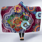 Personalised Broncos NAIDOC Week 2024 Hooded Blanket Australia Aboriginal Dot Painting