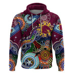 Personalised Broncos NAIDOC Week 2024 Hoodie Australia Aboriginal Dot Painting