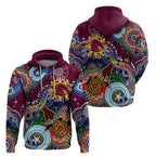 Personalised Broncos NAIDOC Week 2024 Hoodie Australia Aboriginal Dot Painting