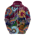 Personalised Broncos NAIDOC Week 2024 Hoodie Australia Aboriginal Dot Painting