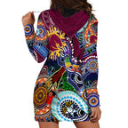 Personalised Broncos NAIDOC Week 2024 Hoodie Dress Australia Aboriginal Dot Painting