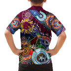 Personalised Broncos NAIDOC Week 2024 Kid Hawaiian Shirt Australia Aboriginal Dot Painting