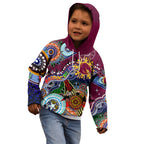 Personalised Broncos NAIDOC Week 2024 Kid Hoodie Australia Aboriginal Dot Painting