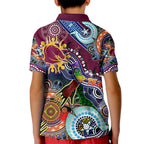 Personalised Broncos NAIDOC Week 2024 Kid Polo Shirt Australia Aboriginal Dot Painting