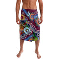Personalised Broncos NAIDOC Week 2024 Lavalava Australia Aboriginal Dot Painting