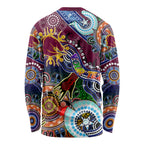 Personalised Broncos NAIDOC Week 2024 Long Sleeve Shirt Australia Aboriginal Dot Painting