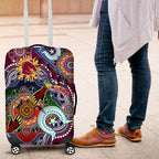 Personalised Broncos NAIDOC Week 2024 Luggage Cover Australia Aboriginal Dot Painting
