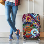 Personalised Broncos NAIDOC Week 2024 Luggage Cover Australia Aboriginal Dot Painting