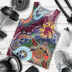 Personalised Broncos NAIDOC Week 2024 Men Tank Top Australia Aboriginal Dot Painting