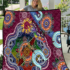 Personalised Broncos NAIDOC Week 2024 Quilt Australia Aboriginal Dot Painting