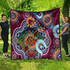 Personalised Broncos NAIDOC Week 2024 Quilt Australia Aboriginal Dot Painting