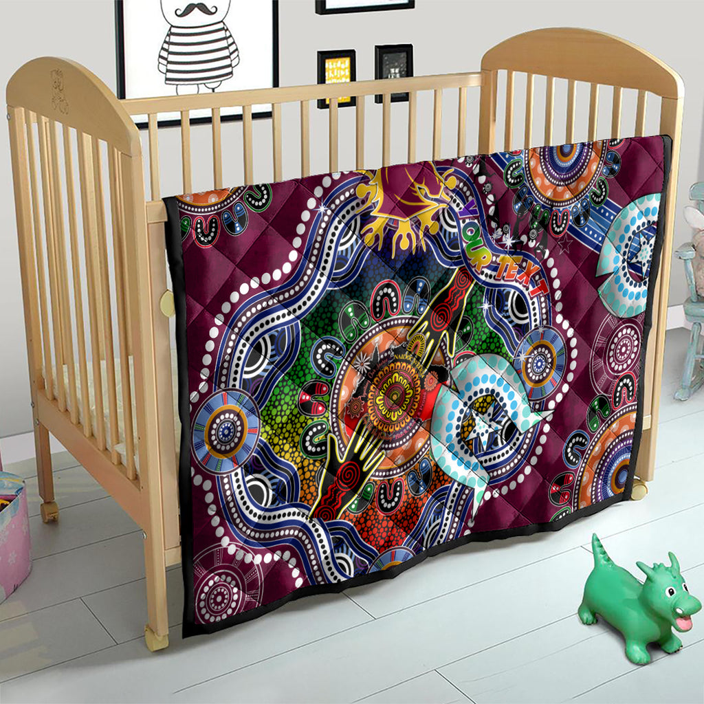 Personalised Broncos NAIDOC Week 2024 Quilt Australia Aboriginal Dot Painting