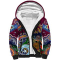 Personalised Broncos NAIDOC Week 2024 Sherpa Hoodie Australia Aboriginal Dot Painting