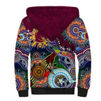 Personalised Broncos NAIDOC Week 2024 Sherpa Hoodie Australia Aboriginal Dot Painting