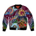 Personalised Broncos NAIDOC Week 2024 Sleeve Zip Bomber Jacket Australia Aboriginal Dot Painting