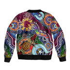 Personalised Broncos NAIDOC Week 2024 Sleeve Zip Bomber Jacket Australia Aboriginal Dot Painting