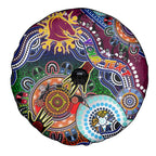 Personalised Broncos NAIDOC Week 2024 Spare Tire Cover Australia Aboriginal Dot Painting