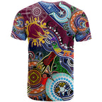 Personalised Broncos NAIDOC Week 2024 T Shirt Australia Aboriginal Dot Painting
