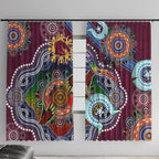 Personalised Broncos NAIDOC Week 2024 Window Curtain Australia Aboriginal Dot Painting