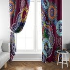 Personalised Broncos NAIDOC Week 2024 Window Curtain Australia Aboriginal Dot Painting