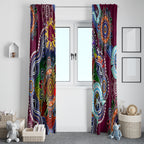 Personalised Broncos NAIDOC Week 2024 Window Curtain Australia Aboriginal Dot Painting