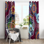 Personalised Broncos NAIDOC Week 2024 Window Curtain Australia Aboriginal Dot Painting