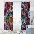 Personalised Broncos NAIDOC Week 2024 Window Curtain Australia Aboriginal Dot Painting