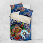Personalised Bulldogs NAIDOC Week 2024 Bedding Set Australia Aboriginal Dot Painting