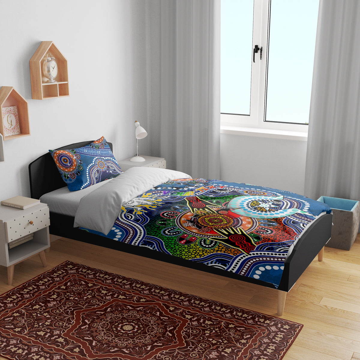 Personalised Bulldogs NAIDOC Week 2024 Bedding Set Australia Aboriginal Dot Painting