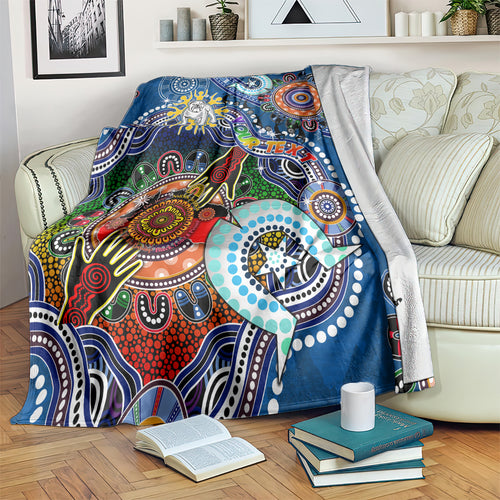 Personalised Bulldogs NAIDOC Week 2024 Blanket Australia Aboriginal Dot Painting