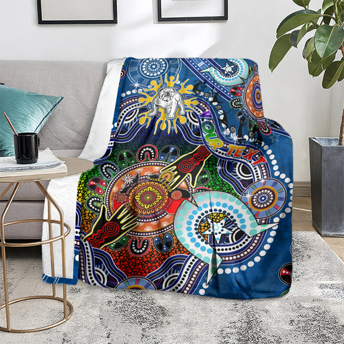 Personalised Bulldogs NAIDOC Week 2024 Blanket Australia Aboriginal Dot Painting
