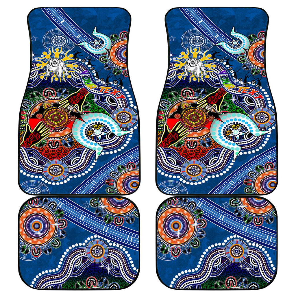Personalised Bulldogs NAIDOC Week 2024 Car Mats Australia Aboriginal Dot Painting