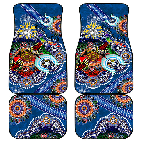 Personalised Bulldogs NAIDOC Week 2024 Car Mats Australia Aboriginal Dot Painting