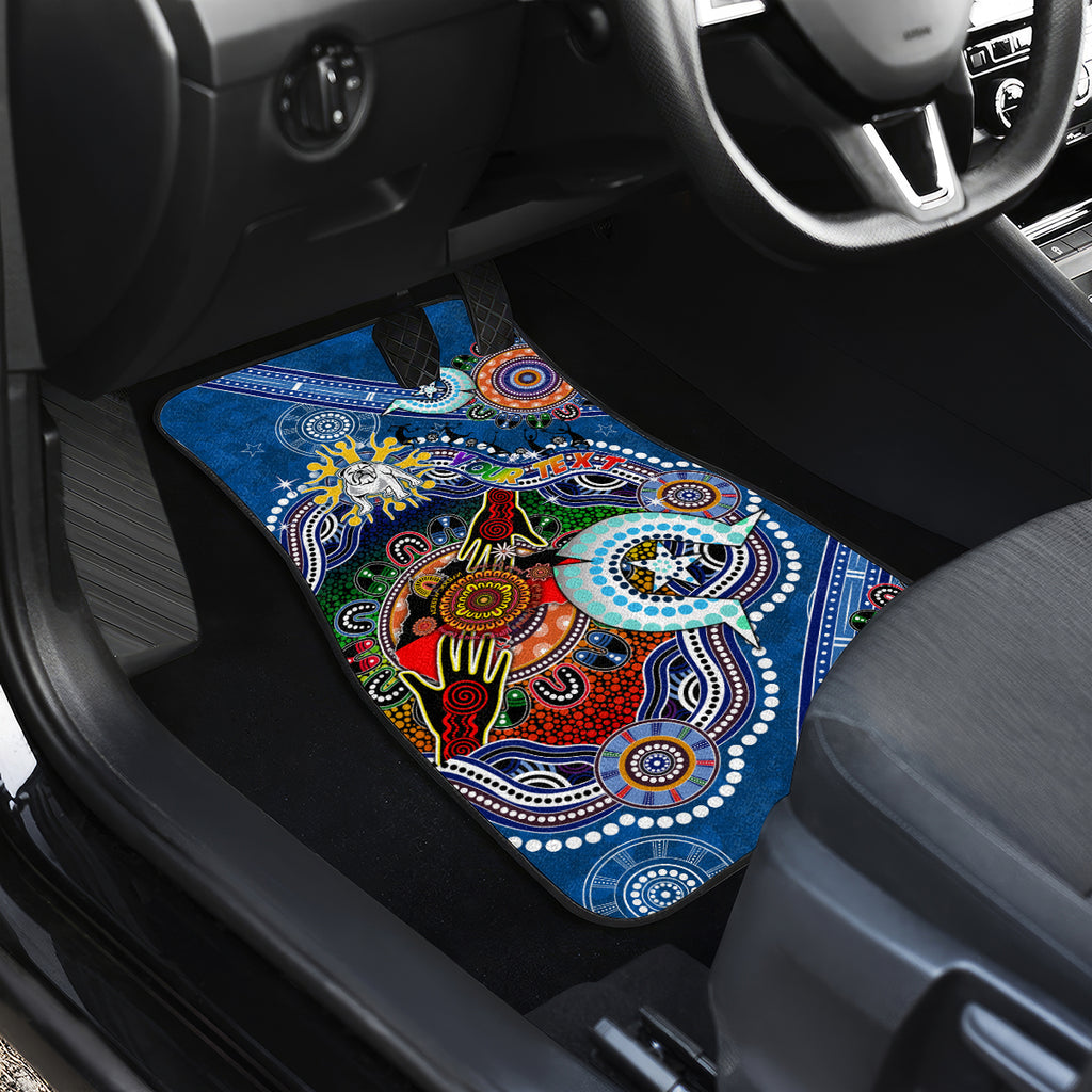 Personalised Bulldogs NAIDOC Week 2024 Car Mats Australia Aboriginal Dot Painting