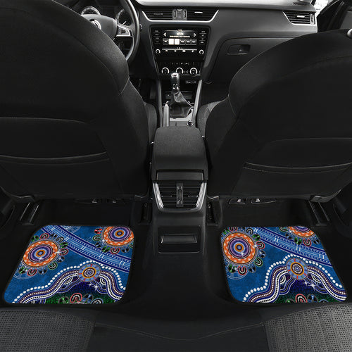 Personalised Bulldogs NAIDOC Week 2024 Car Mats Australia Aboriginal Dot Painting