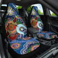 Personalised Bulldogs NAIDOC Week 2024 Car Seat Cover Australia Aboriginal Dot Painting