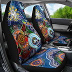 Personalised Bulldogs NAIDOC Week 2024 Car Seat Cover Australia Aboriginal Dot Painting